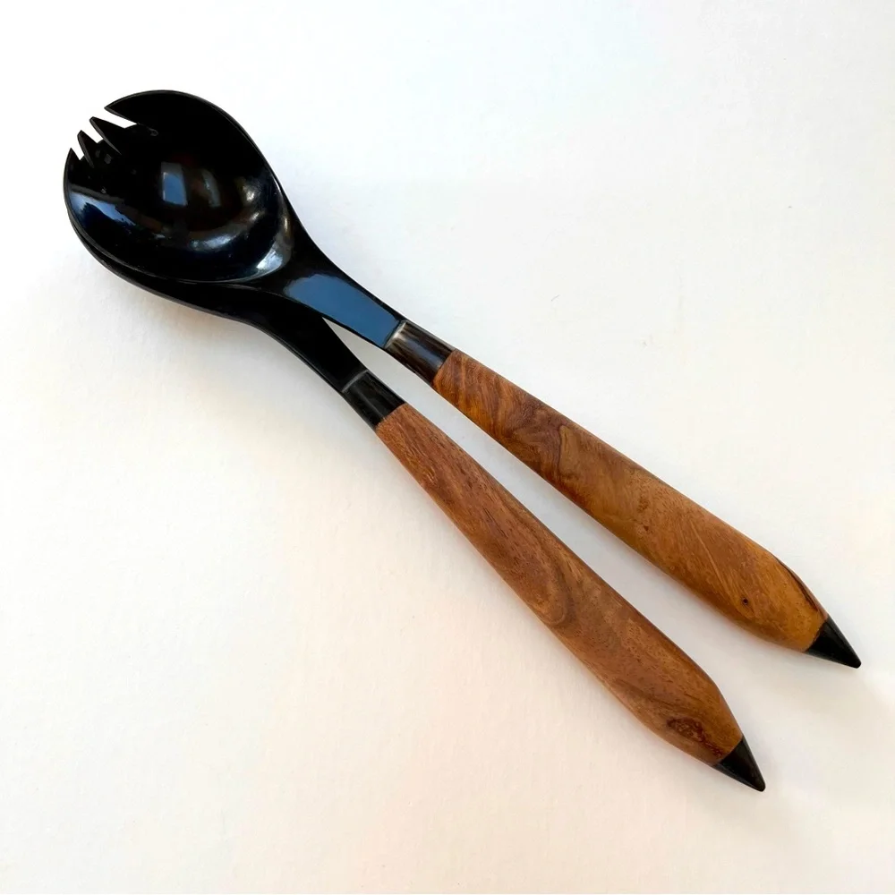 Salad Servers with Wooden Handles NWOT